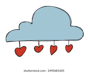 Esbozo ilustración Imagen de Vector de un corazón.
Dibujado a mano de un corazón 
 símbolo.
Simple lindo logotipo original.
Ilustración vectorial dibujada a mano para carteles.