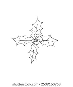 Imagem vetorial da ilustração do contorno de um azevinho.
Arte desenhada à mão de um azevinho.
Simples bonito logotipo original.
Ilustração vetorial desenhada à mão para cartazes.