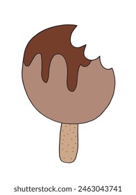 Esquema ilustración Imagen de Vector de un helado.
Dibujado a mano de un helado.
Simple lindo logotipo original.
Ilustración vectorial dibujada a mano para carteles.