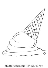 Outline illustration vector image of an ice cream.
Hand drawn artwork of an ice cream.
Simple cute original logo.
Hand drawn vector illustration for posters.