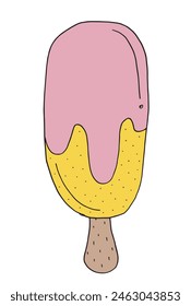 Outline illustration vector image of an ice cream.
Hand drawn artwork of an ice cream.
Simple cute original logo.
Hand drawn vector illustration for posters.