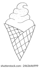 Outline illustration vector image of an ice cream.
Hand drawn artwork of an ice cream.
Simple cute original logo.
Hand drawn vector illustration for posters.