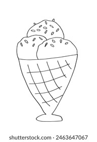 Outline illustration vector image of an ice cream.
Hand drawn artwork of an ice cream.
Simple cute original logo.
Hand drawn vector illustration for posters.