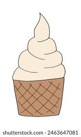 Outline illustration vector image of an ice cream.
Hand drawn artwork of an ice cream.
Simple cute original logo.
Hand drawn vector illustration for posters.