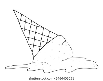 Esquema ilustración Imagen de Vector de un helado.
Dibujado a mano de un helado.
Simple lindo logotipo original.
Ilustración vectorial dibujada a mano para carteles.
