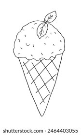 Outline illustration vector image of an ice cream.
Hand drawn artwork of an ice cream.
Simple cute original logo.
Hand drawn vector illustration for posters.