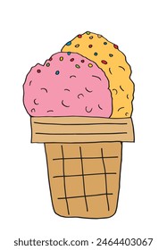 Outline illustration vector image of an ice cream.
Hand drawn artwork of an ice cream.
Simple cute original logo.
Hand drawn vector illustration for posters.