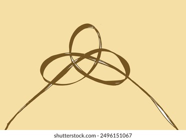 Outline illustration vector image of a knot.
Hand drawn artwork of a knot.
Simple cute original logo.
Hand drawn vector illustration for posters.