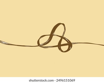 Outline illustration vector image of a knot.
Hand drawn artwork of a knot.
Simple cute original logo.
Hand drawn vector illustration for posters.