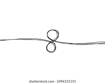 Outline illustration vector image of a knot.
Hand drawn artwork of a knot.
Simple cute original logo.
Hand drawn vector illustration for posters.