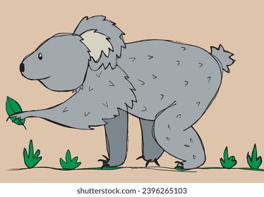 Umfassende Vektorgrafik eines Koala.
Handgezeichnete Kunstwerke eines Koala.
Einfaches, niedliches Originallogo.
Handgezeichnete Vektorgrafik für Poster, Karten, T-Shirts.