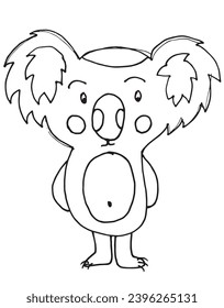 Outline illustration vector image of a koala.
Hand drawn artwork of a koala.
Simple cute original logo.
Hand drawn vector illustration for posters, cards, t-shirts.