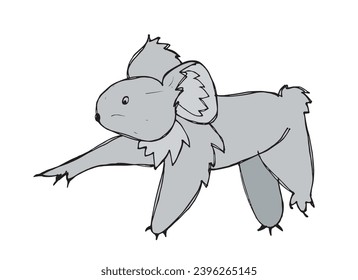 Outline illustration vector image of a koala.
Hand drawn artwork of a koala.
Simple cute original logo.
Hand drawn vector illustration for posters, cards, t-shirts.