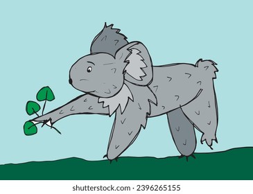 Ilustración de esquema de imagen vectorial de una koala.
Obra artística de mano de un koala.
Simple y lindo logo original.
Ilustración vectorial dibujada a mano para afiches, tarjetas, camisetas.