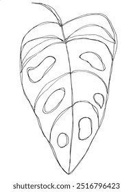 Outline illustration vector image of a leaf.
Hand drawn artwork of a leaf.
Simple cute original logo.
Hand drawn vector illustration for posters.