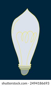 Outline illustration vector image of a light bulb.
Hand drawn artwork of a light bulb.
Simple cute original logo.
Hand drawn vector illustration for posters.