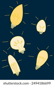 Outline illustration vector image of a light bulb.
Hand drawn artwork of a light bulb.
Simple cute original logo.
Hand drawn vector illustration for posters.