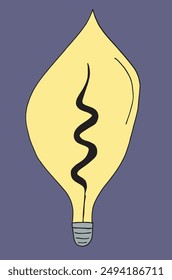 Outline illustration vector image of a light bulb.
Hand drawn artwork of a light bulb.
Simple cute original logo.
Hand drawn vector illustration for posters.