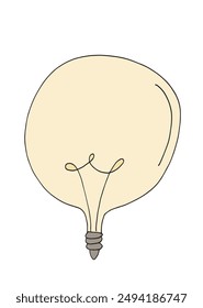 Outline illustration vector image of a light bulb.
Hand drawn artwork of a light bulb.
Simple cute original logo.
Hand drawn vector illustration for posters.