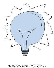 Outline illustration vector image of a light bulb.
Hand drawn artwork of a light bulb.
Simple cute original logo.
Hand drawn vector illustration for posters.