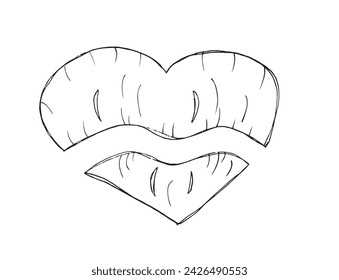 Outline illustration vector image of a lips and kiis.
Hand drawn artwork of a lips.
Simple cute original logo.
Hand drawn vector illustration for posters.