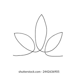 Outline illustration vector image of a  lotus flower.
Hand drawn artwork of a lotus logo.
Simple cute original logo.
Hand drawn vector illustration for posters.