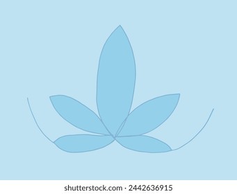 Outline illustration vector image of a  lotus flower.
Hand drawn artwork of a lotus logo.
Simple cute original logo.
Hand drawn vector illustration for posters.