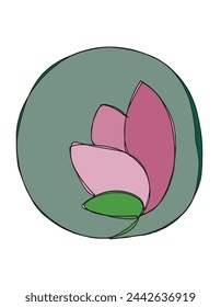 Outline illustration vector image of a  lotus flower.
Hand drawn artwork of a lotus logo.
Simple cute original logo.
Hand drawn vector illustration for posters.