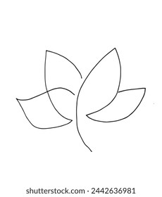 Outline illustration vector image of a  lotus flower.
Hand drawn artwork of a lotus logo.
Simple cute original logo.
Hand drawn vector illustration for posters.