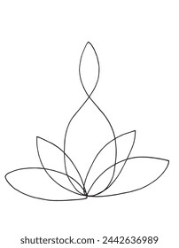 Outline illustration vector image of a  lotus flower.
Hand drawn artwork of a lotus logo.
Simple cute original logo.
Hand drawn vector illustration for posters.