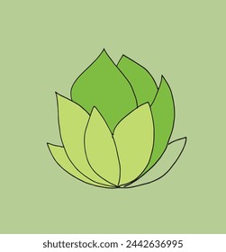 Outline illustration vector image of a  lotus flower.
Hand drawn artwork of a lotus logo.
Simple cute original logo.
Hand drawn vector illustration for posters.