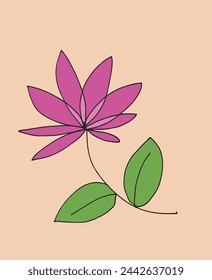 Outline illustration vector image of a  lotus flower.
Hand drawn artwork of a lotus logo.
Simple cute original logo.
Hand drawn vector illustration for posters.