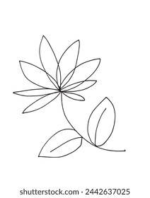 Outline illustration vector image of a  lotus flower.
Hand drawn artwork of a lotus logo.
Simple cute original logo.
Hand drawn vector illustration for posters.