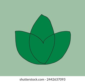 Outline illustration vector image of a  lotus flower.
Hand drawn artwork of a lotus logo.
Simple cute original logo.
Hand drawn vector illustration for posters.