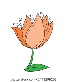 Outline illustration vector image of a  lotus flower.
Hand drawn artwork of a lotus logo.
Simple cute original logo.
Hand drawn vector illustration for posters.