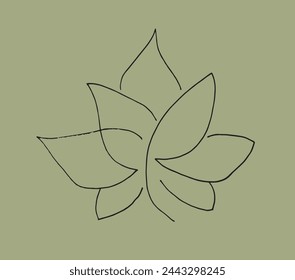 Outline illustration vector image of a  lotus flower.
Hand drawn artwork of a lotus logo.
Simple cute original logo.
Hand drawn vector illustration for posters.