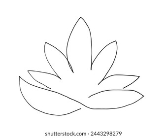 Outline illustration vector image of a  lotus flower.
Hand drawn artwork of a lotus logo.
Simple cute original logo.
Hand drawn vector illustration for posters.