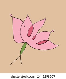 Outline illustration vector image of a  lotus flower.
Hand drawn artwork of a lotus logo.
Simple cute original logo.
Hand drawn vector illustration for posters.