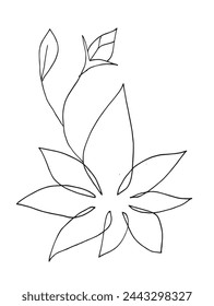 Outline illustration vector image of a  lotus flower.
Hand drawn artwork of a lotus logo.
Simple cute original logo.
Hand drawn vector illustration for posters.