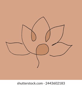 Outline illustration vector image of a  lotus flower.
Hand drawn artwork of a lotus logo.
Simple cute original logo.
Hand drawn vector illustration for posters.