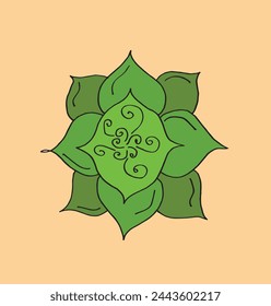 Outline illustration vector image of a  lotus flower.
Hand drawn artwork of a lotus logo.
Simple cute original logo.
Hand drawn vector illustration for posters.