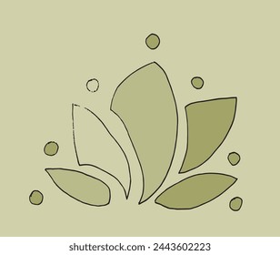 Outline illustration vector image of a  lotus flower.
Hand drawn artwork of a lotus logo.
Simple cute original logo.
Hand drawn vector illustration for posters.