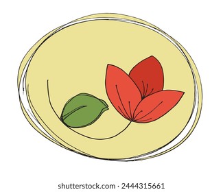 Outline illustration vector image of a  lotus flower.
Hand drawn artwork of a lotus logo.
Simple cute original logo.
Hand drawn vector illustration for posters.