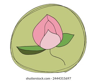 Outline illustration vector image of a  lotus flower.
Hand drawn artwork of a lotus logo.
Simple cute original logo.
Hand drawn vector illustration for posters.