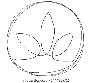 Outline illustration vector image of a  lotus flower.
Hand drawn artwork of a lotus logo.
Simple cute original logo.
Hand drawn vector illustration for posters.