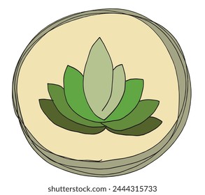 Outline illustration vector image of a  lotus flower.
Hand drawn artwork of a lotus logo.
Simple cute original logo.
Hand drawn vector illustration for posters.