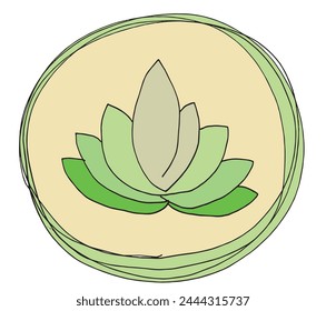 Outline illustration vector image of a  lotus flower.
Hand drawn artwork of a lotus logo.
Simple cute original logo.
Hand drawn vector illustration for posters.