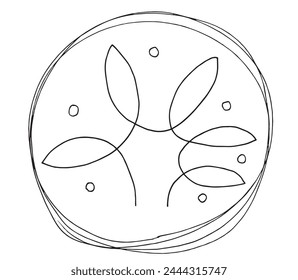 Outline illustration vector image of a  lotus flower.
Hand drawn artwork of a lotus logo.
Simple cute original logo.
Hand drawn vector illustration for posters.