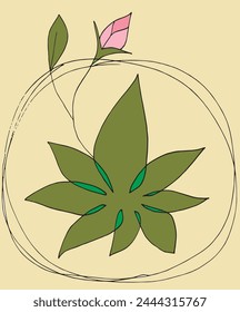 Outline illustration vector image of a  lotus flower.
Hand drawn artwork of a lotus logo.
Simple cute original logo.
Hand drawn vector illustration for posters.