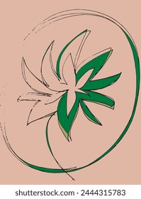 Outline illustration vector image of a  lotus flower.
Hand drawn artwork of a lotus logo.
Simple cute original logo.
Hand drawn vector illustration for posters.